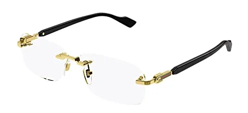 GUCCI GG1176O 001 Rectangular Squared Acetate Black 53 mm Men 1
