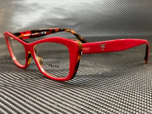 PRADA PR 15XV 07C1O1 Red/Havana Cat Eye 53 mm Women
